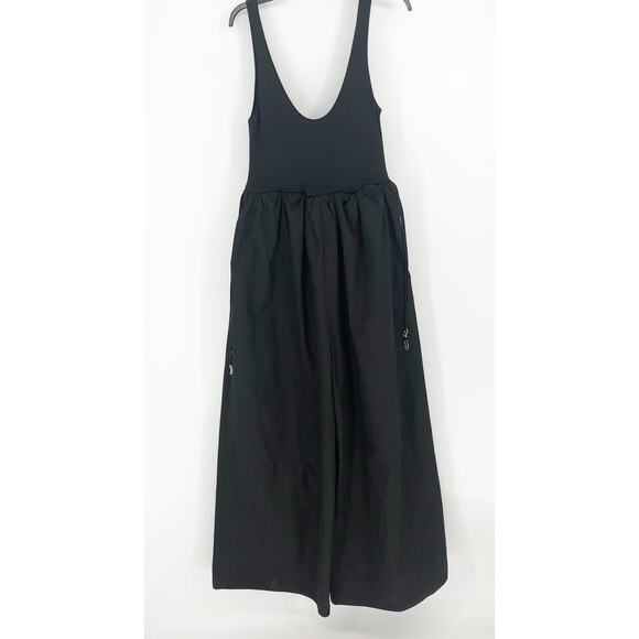 Et Ochs Women's Leonardo Mix Media Jumpsuit sz Large Black Wide Leg Tank NWOT - Picture 9 of 11